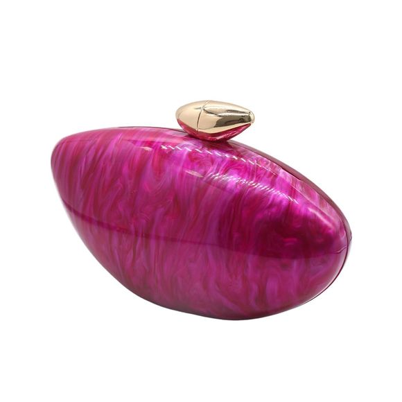 Cute Shell Shape Acrylic Clutch Trendy Egg Purses And Handbags Bridal -_- - Picture 2 of 6